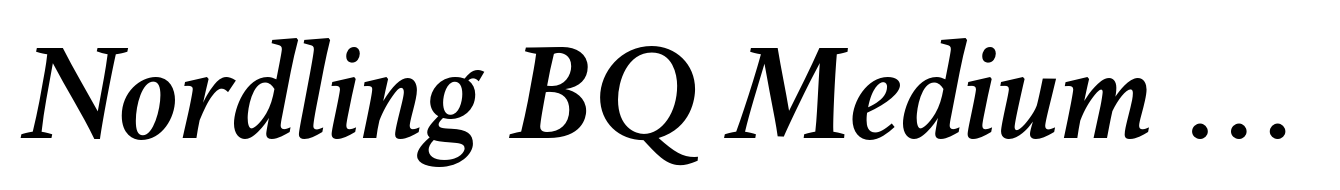 Nordling BQ Medium Italic